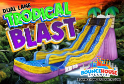20' Tropical Blast Dual Lane Water Slide