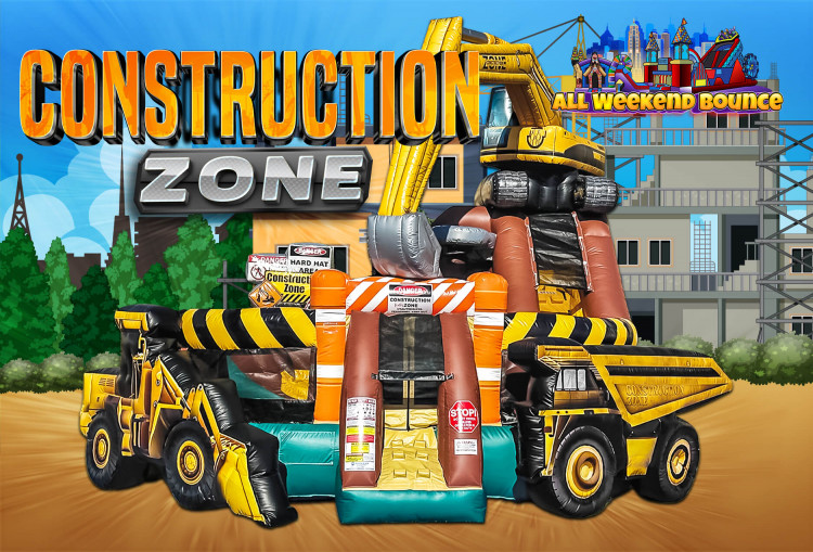 Construction Zone XL Bounce & Slide Combo