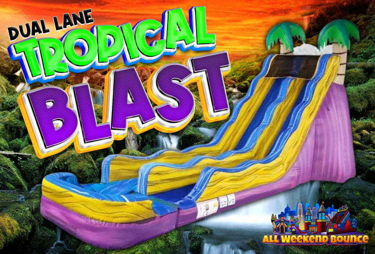 20' Tropical Blast Dual Lane Slide