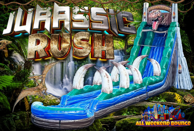 22' Jurassic Rush Water Slide with Slip N Slide