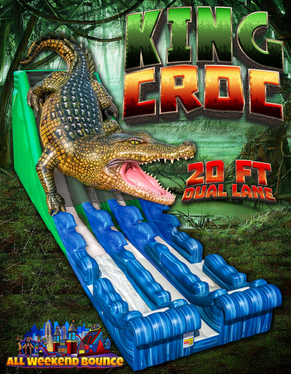 24' King Croc Dual Lane Slide