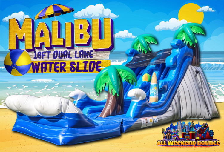 18' Malibu Splash Dual Lane Water Slide