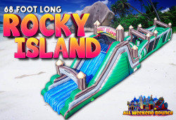 68' Rocky Island Obstacle Course and Slide