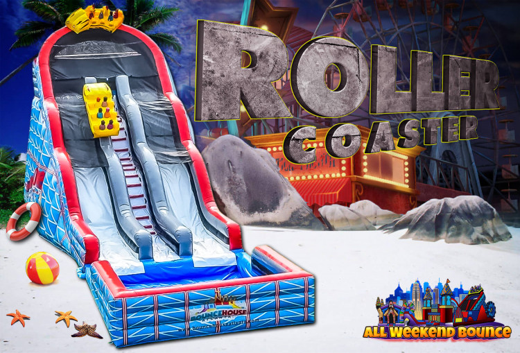 26' Roller Coaster Dual Lane Water Slide (All Weekend Price)