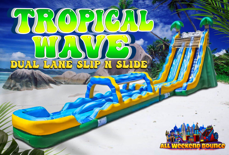24' Tropical Wave Dual Lane Slip N Slide